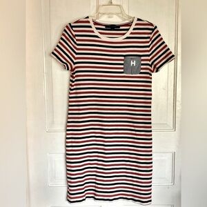 Women’s Tommy Hilfiger Red, White, & Blue Striped Dress with Pocket Size M